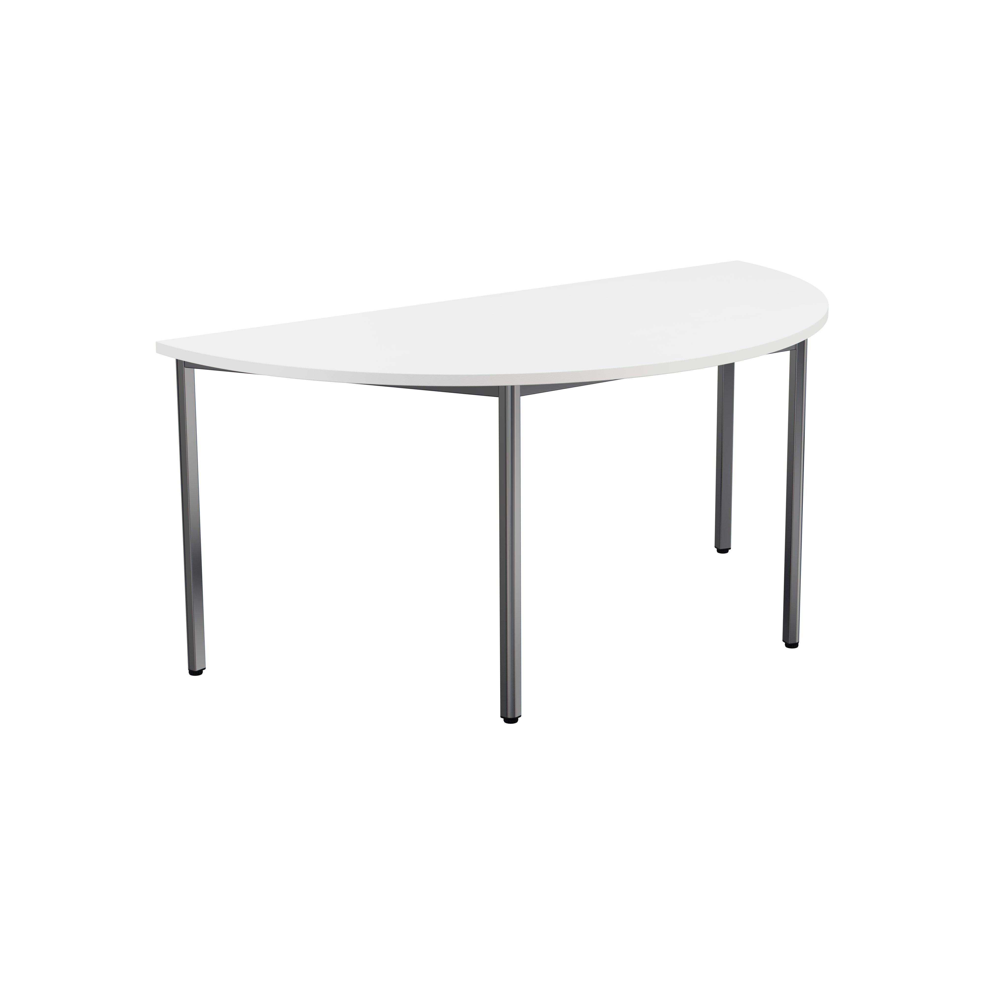 Summit Semi Circular Table White - Office Furniture Solutions