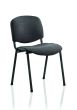 ISO Stacking Chair Colour Fabric Black Frame Without Arms