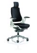 Zure Executive Chair Black Fabric With Arms With Headrest