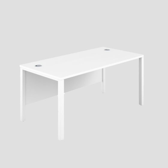 1200X600 Goal Post Rectangular Desk White-White 