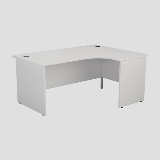 1400X1200 Panel Right Hand Radial Desk White  