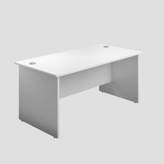 1400X600 Panel Rectangular Desk White 
