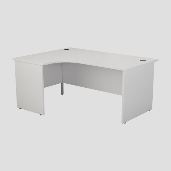 1600X1200 Panel Left Hand Radial Desk White  