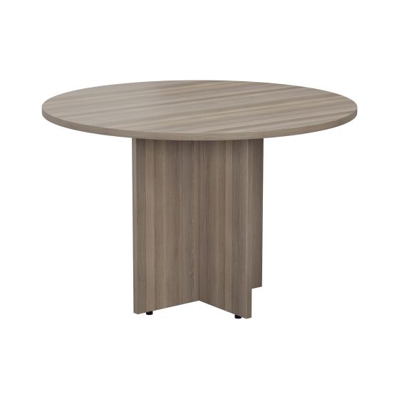 1100mm Round Meeting Table - Grey Oak