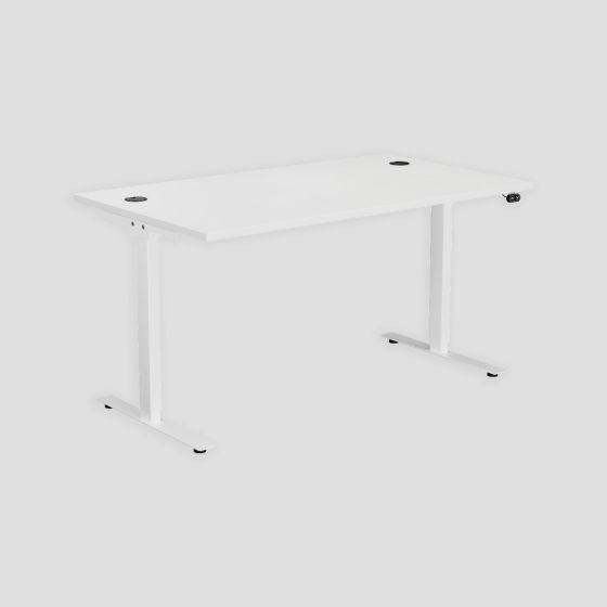 E Desk KD 1400 X 800 White-White 