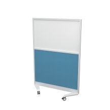 Mobile Type 3 Half Glazed Screen White Frame - 1000W X 1800H Band 1
