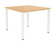 Fraction Infinity 160 X 160 Meeting Table - With White Legs