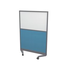 Mobile Type 3 Half Glazed Screen Silver Frame - 800W X 1800H Band 1