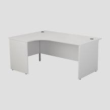 1200X1200 Panel Left Hand Radial Desk White  
