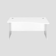 1600X1000 Panel Right Hand Wave Desk White-White 