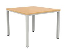 Fraction Infinity 160 X 160 Meeting Table - With Silver Legs