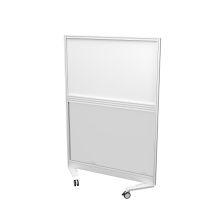 Mobile Type 4 Fully Glazed Screen White Frame - 1000W X 1500H Band 1