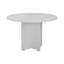 1100mm Round Meeting Table - White