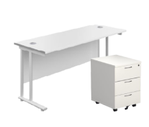 Big Bundle Deal - 1600 Rect Desk & 3 Drawer Pedestals 