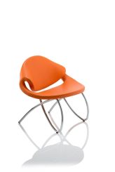 Beau Visitor Chair Orange With Arms