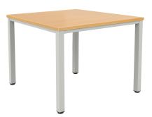Fraction Infinity 140 X 140 Meeting Table - With Silver Legs