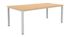 Fraction Infinity 180 X 80 Meeting Table - With Silver Legs