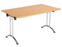 One Union Folding Table 1400 X 800 Chrome Frame Rectangular Top