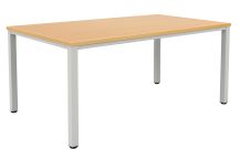 Fraction Infinity 160 X 80 Meeting Table - With Silver Legs