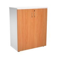 1000 Wooden Cupboard (450mm Deep) White Carcass Doors 