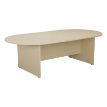 2400mm D-End Meeting Table - Maple