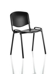 ISO Stacking Chair Colour Vinyl Black Frame Without Arms