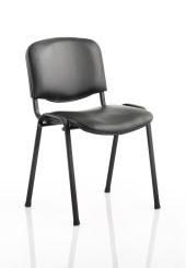 ISO Stacking Chair Colour Poly Black Frame Without Arms