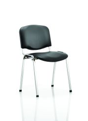 ISO Stacking Chair Colour Vinyl Chrome Frame Without Arms