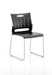 Slide Visitor Chair Black Polypropylene