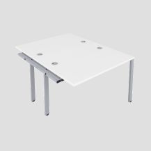 CB 2 Person Extension Bench 1200 X 800 Cable Port White-Silver 