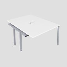 CB 2 Person Extension Bench 1400 X 800 Cut Out White-Silver 