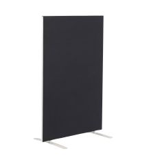 1200W X 1600H Upholstered Floor Standing Screen Straight Black 