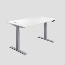 Economy Sit Stand Desk 1200 X 800 White-Silver 