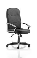 Harley Executive Chair Black Fabric With Arms