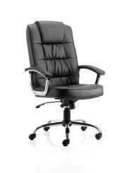 Moore Deluxe Executive Chair Black Leather With Arms