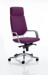Xenon Headrest White Shell Bespoke Colour Tansy Purple