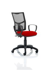 Eclipse Plus II Lever Task Operator Chair Mesh Back With Bespoke Colour Seat With loop Arm