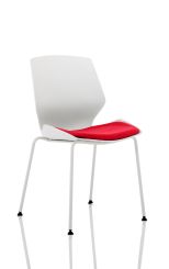 Florence White Frame Visitor Chair