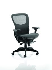Stealth Shadow Ergo Posture Black Mesh Seat And Back Chair With Arms