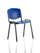 ISO Stacking Chair Colour Vinyl Black Frame Without Arms