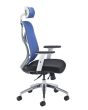 Maldini High Back Blue Mesh Chair Black Upholstered Seat 