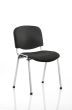 ISO Stacking Chair Colour Fabric Chrome Frame Without Arms
