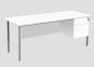 Eco 18 1800X750 4 Leg Rectangular Desk 2D Ped White-Black 