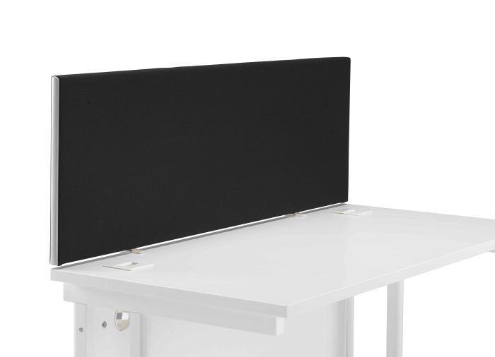 1400 Straight Upholstered Desktop Screen Black 