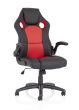 Enzo Racing Red and Black Soft Bonded Leather Chair