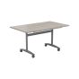 One Tilting Table 1400 X 700 Silver Legs Top