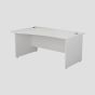 1600X1000 Panel Left Hand Wave Desk White 