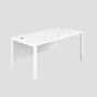 1600X600 Goal Post Rectangular Desk White-White 