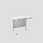800X600 Single Upright Rectangular Desk White-White 
