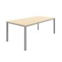 Fraction Infinity 200 X 100 Meeting Table - With Silver Legs